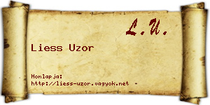 Liess Uzor névjegykártya